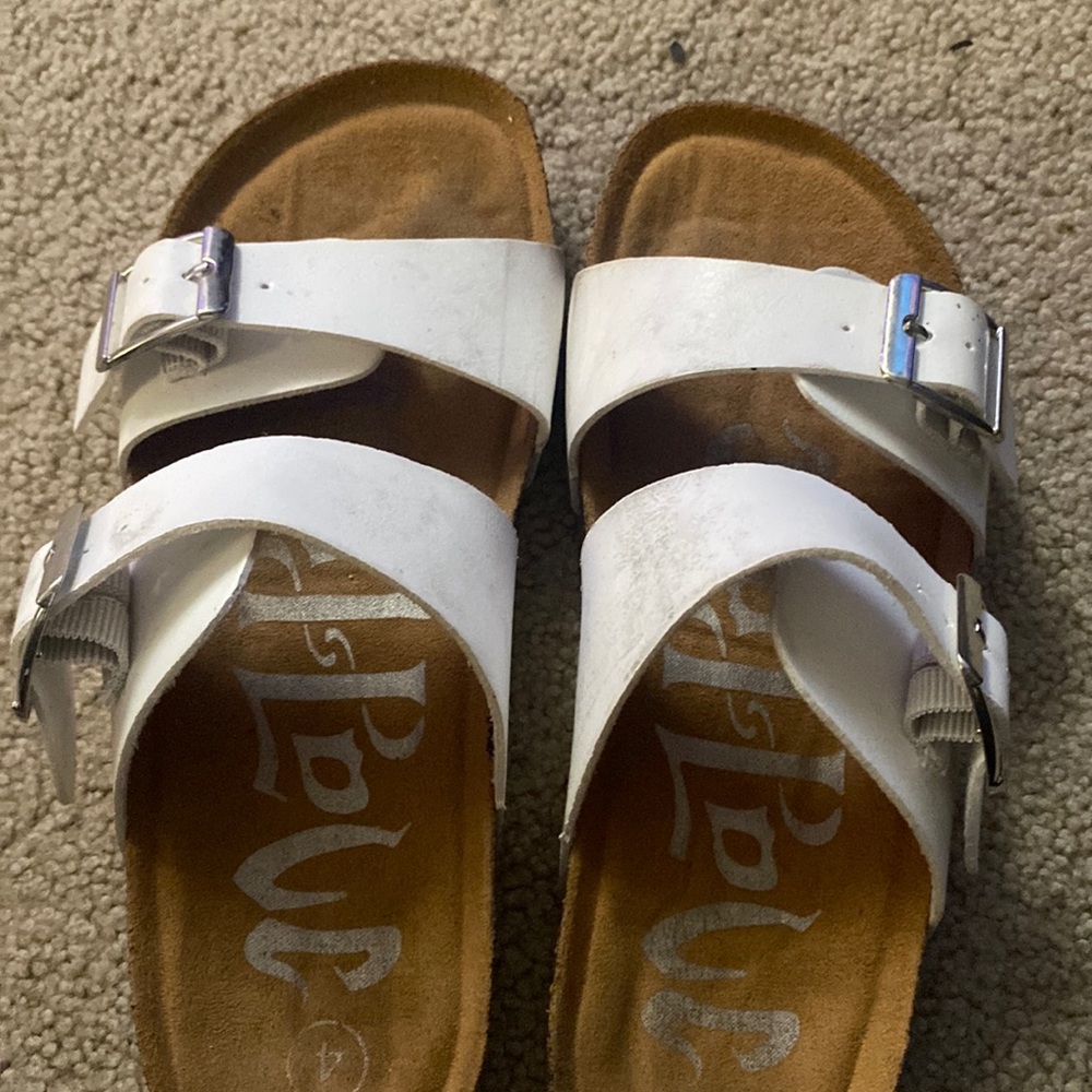 White sandals